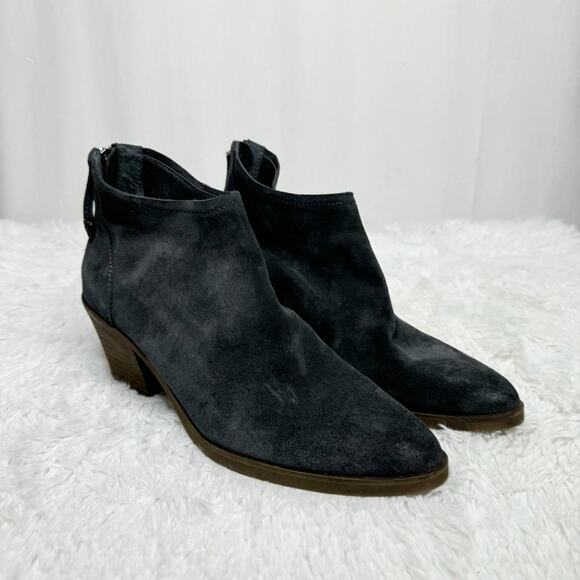 DOLCE VITA / Elisa dark gray suede leather zip ankle booties / 9.5 - Picture 1 of 9